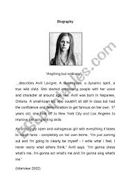 The video features lavigne and the band harassing shoppers and employees, generally causing havoc around the mall; Avril Lavigne Complicated Esl Worksheet By Janedoe77