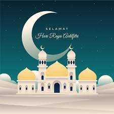 Tiada perbuatan yang termulia selain memaafkan. Free Vector Flat Eid Al Fitr Hari Raya Aidilfitri Illustration