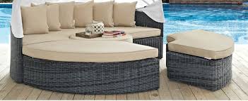 Outdoor daybed with canopy sunbrella replacement patio cushion. Amazon Com Modway Summon Outdoor Patio Daybed With Canopy And Sunbrella Cushions In Antique Canvas Beige Patio Lawn Garden