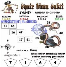Syair Togel Sydney Hari Ini 10 Februari 2019 Sydney 19 Februari Rabu