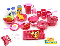 Little Treasures 40 Pcs Mini Sized Toy Cooking Pretend Play Food Set To View Further For This Item Visit The Image Pretend Play Food Play Food Set Play Food