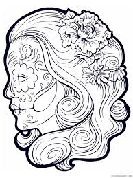 Updated list of hundreds of printable free adult coloring pages for immediate pdf download. Sugar Skull Coloring Pages Adult Sugar Skull For Adults 15 Printable 2020 806 Coloring4free Coloring4free Com