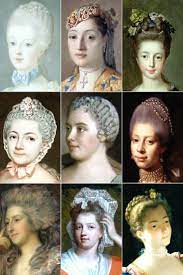 18th Century Woman S Hairstyles Among Them The Tete De Mouton Or Sheep S Head The Pouf 18th Century Women 18th Century Hair 18th Century Fashion
