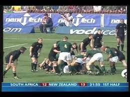 Marius Joubert Hatrick Vs All Blacks 2004 All Blacks Rugby Players Black