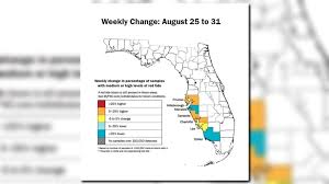 Florida fish and wildlife conservation commission (fwc) reports on the current status of karenia brevis blooms using tables, static maps, and interactive google earth. New Map Shows High Concentrations Of Red Tide Offshore Of Pinellas And Hillsborough Counties Wtsp Com