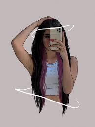 See more ideas about easy drawings drawings cute drawings. Outline Of Charli Girl Cartoon Cute Girl Drawing Girls Cartoon Art