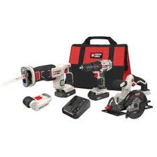 Black And Decker Sawzall Lowes Shop Porter Cable 4 Tool 20 Volt Max Power Tool Combo Kit At Lowes Com With Images Combo Kit Porter Cable Power Tool Kits