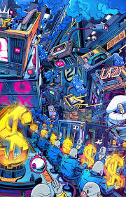 A collection of the top 48 dope wallpapers and backgrounds available for download for free. This Is The Series Of Hello Mr Misang Mr Misang Is Traveling Odd Worlds With Pop Art Wallpaper Art Wallpaper Street Art Graffiti