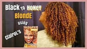 Honey blonde on natural hair loves some beautiful black women. Clairol Blacktoblonde Box Dye For Natural Hair No Bleach Black To Honey Blonde Curls Youtube