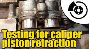 The guide pins are crucial to proper disc brake operation (floating brake caliper setup) and if neg. Testing For Brake Caliper Piston Retraction 1318 Youtube
