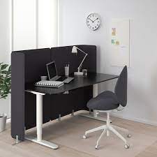 Best receptionist desks designs today. Bekant Reception Desk Sit Stand Black Stained Ash Veneer White Ikea