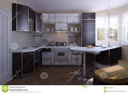 nice kitchen design stock image. image