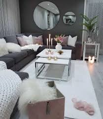 We Love This Dark Grey And Dusty Pink Cozy Living Room Decor Livingroom Decor Living Room Decor Gray Dark Grey Living Room Living Room Decor Apartment