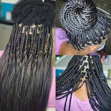 The simplest way to attempt this updo hairstyle for black hair is to braid your hair starting from the neck till you reach the top of the head. Buy 8 Packs Black Braiding Hair Pre Stretched Ez Braiding Hair Easy Braid Soft Yaki Texture Synthetic Braiding Hair For Box Braids Hair Not Itchy Hot Water Setting Braids Hair For Senegalese
