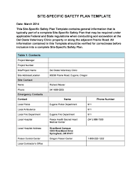 Sample occupational safety and health management plan free download. 46 Great Safety Plan Templates Construction Site Specific Patient Etc á…