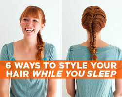 6 Ways To Style Your Hair While You Sleep Overnight Hairstyles Sleep Hairstyles Wet Hair Overnight