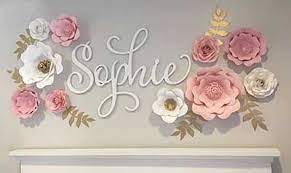 Giant 3d Wall Flowers For A Baby Girl Nursery Girl Nursery Wall Girls Nursery Floral Nursery Wall Decor Girl