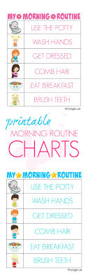 Printable Morning Routine Charts Bitz Giggles