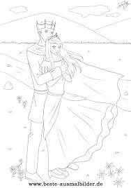 Prinzessin Und Prinz Ausmalbild Kostenlos Zum Herunterladen