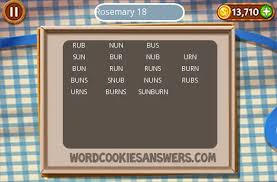 Word Cookies Rosemary Level 18