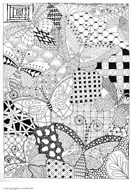 Coloring is the application of colors on a surface that is done through many ways. Hard Butterfly Coloring Page Coloring Pages Printable Com