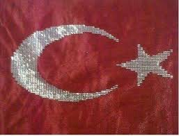 Tel Kirma Turk Bayragi Tel Sarma Zanaati Dokuma Desenler Elde Nakis