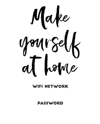 It's a timeless font in all uppercase and always does the trick and takes minutes to make. 17 Free Printable Wifi Password Signs Editable Pdf Lovely Planner