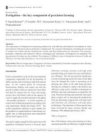 Pdf Fertigation The Key Component Of Precision Farming