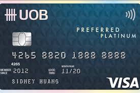 The uob preferred platinum card is a very unglam credit card. United Overseas Bank