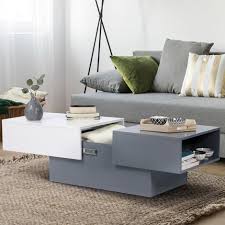 Table Basse Coulissante Maria Bois Blanc Et Gris 13283 Faites la différence à moindre coût. table basse coulissante maria bois