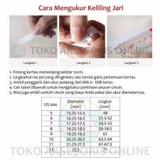 Untuk menentukan ukuran cincin, anda bisa menggunakan kertas yang telah digunting memanjang dengan lebar kurang lebih 1 cm. Cincin Titanium Gold Emas Polos Shopee Indonesia