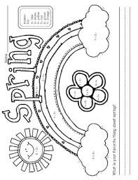 Set up a table outside and keep kids of all ages occupied with these spring pictures to color. Spring Math Color By Number And Writing Prompt Commom Core Aligned