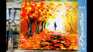 Do you paint with a palette. Simple Palette Knife Painting Techniques For Beginners Acrylics Fall Season 013 Youtube
