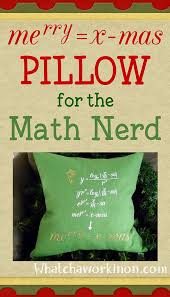 Download Merry Christmas Pillow For The Math Nerd Whatcha Workin On PSD Mockup Templates