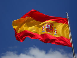 Links im gelben streifen ist das spanische wappen zu. Spanien Flagge Im Pol Kostenloses Stock Foto