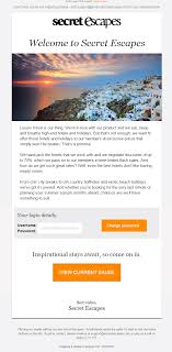 Welcome Email Design For Secret Escapes Travel Company Escape Travel Secret Escapes Travel Companies