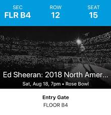 Ed Sheeran North American Stadium Tour Rose Bowl Stadium