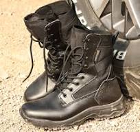 HOPPER 8" Men’s Military Tactical Black Leather Boots