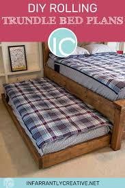 A diy bed frame sounded so awesome and so scary to me, for a long time. Diy Rolling Trundle Bed Plans Infarrantly Creative