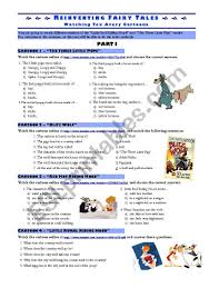 Only true fans will be able to answer all 50 halloween trivia questions correctly. Reinventing Fairy Tales Cartoons Worksheet Esl Worksheet By Pmca