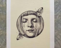 The Guardian by Fiona Tang. Art Print, Charcoal Drawing, Animal Drawing,  Stag, Buck, Antlers, Fine Art, Trompe L'oeil, Deer, Nature, 3D