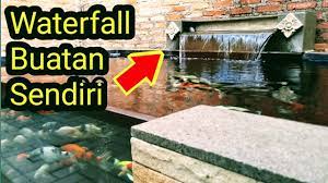 Cara membuat air terjun kolam koi murah meriah buatan sendiri bagi sobat koi yang kolam koinya belum ada waterfall atau. Kolam Ikan Koi Pakai Air Terjun Murah Meriah Youtube