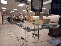 Looting is the act of stealing, or the taking of goods by force, in the midst of a military, political, or other social crisis, such as war, natural disasters (where law and civil enforcement are temporarily ineffective), or rioting. Ar7n1cv00ub1fm