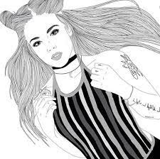 Maybe you would like to learn more about one of these? Dibujos De Chicas Tumblr Blanco Y Negro Mi Mundo De Colores Facebook