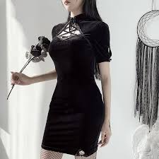 Vintage Gothic Grunge Black Dresses Women Harajuku Cheongsam Spring 2020 Summer Strap Hollow Out Dress Aesthetic Emo Dresses Aliexpress Shop grunge aesthetic hoodies and sweatshirts designed and sold by artists for men, women, and everyone. vintage gothic grunge black dresses women harajuku cheongsam spring 2020 summer strap hollow out dress aesthetic emo