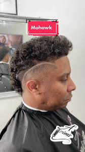 Mohawk drop fade with a lil line #fypシ #foryou #barber #barbertok  #HolidayModeActivated