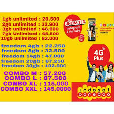 Simulasinya, misalkan anda memiliki kuota freedom unlimited indosat dengan fup 1gb, dengan speed boster 1gb maka limit paket akan menjadi 2gb. Isi Ulang Kuota Indosat Ooredo Unlimited Shopee Indonesia