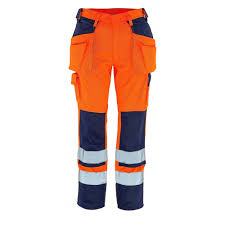 mascot almas 09131 860 high visibility dirt resistant policotton work trousers