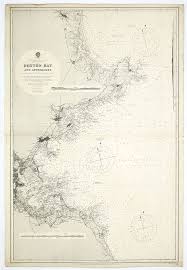 Old Map By British Admiralty Chart Boston Bay Approaches
