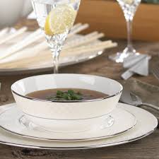 This collection is crafted of durable white bone china and is chip resistant and dishwasher safe. Lenox Venetian Lace 3 Piece Place Setting Service For 1 Reviews Wayfair